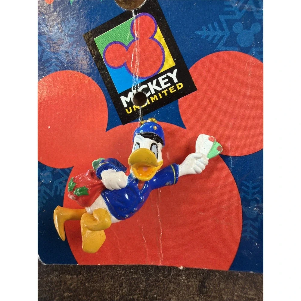 Vintage Disney Mickey Unlimited Mini Christmas 2 Ornaments Goofy & Donald Duck